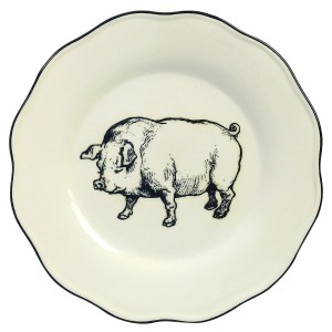 AndreabySadek Farm Dinner Pig Decorative Plate ABYS1042